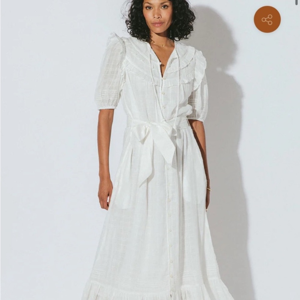 Cleobella Aliza Ankle Dress in Ivory